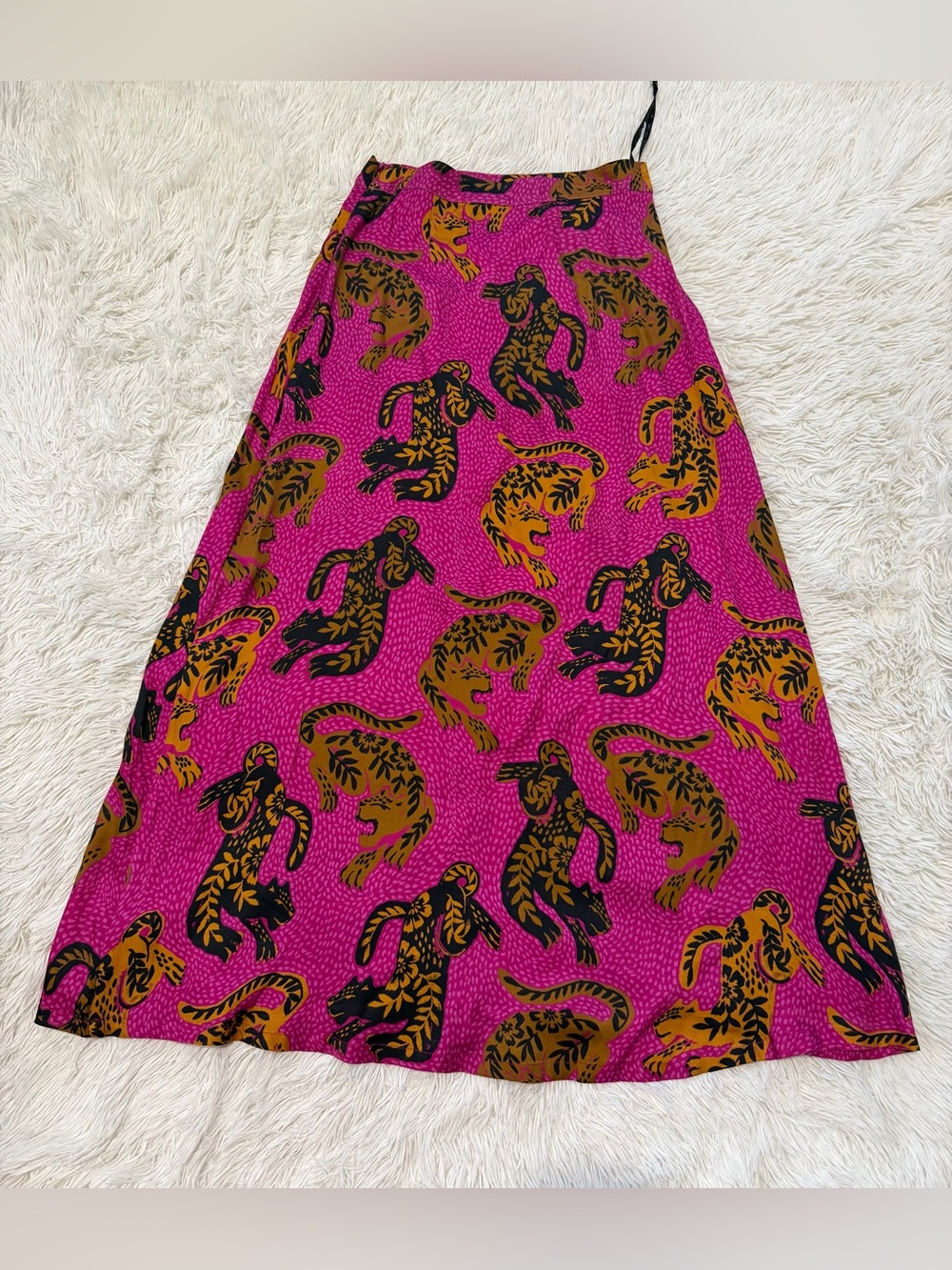 Farm Rio Wild Leopards Viscose Skirt - Size XS